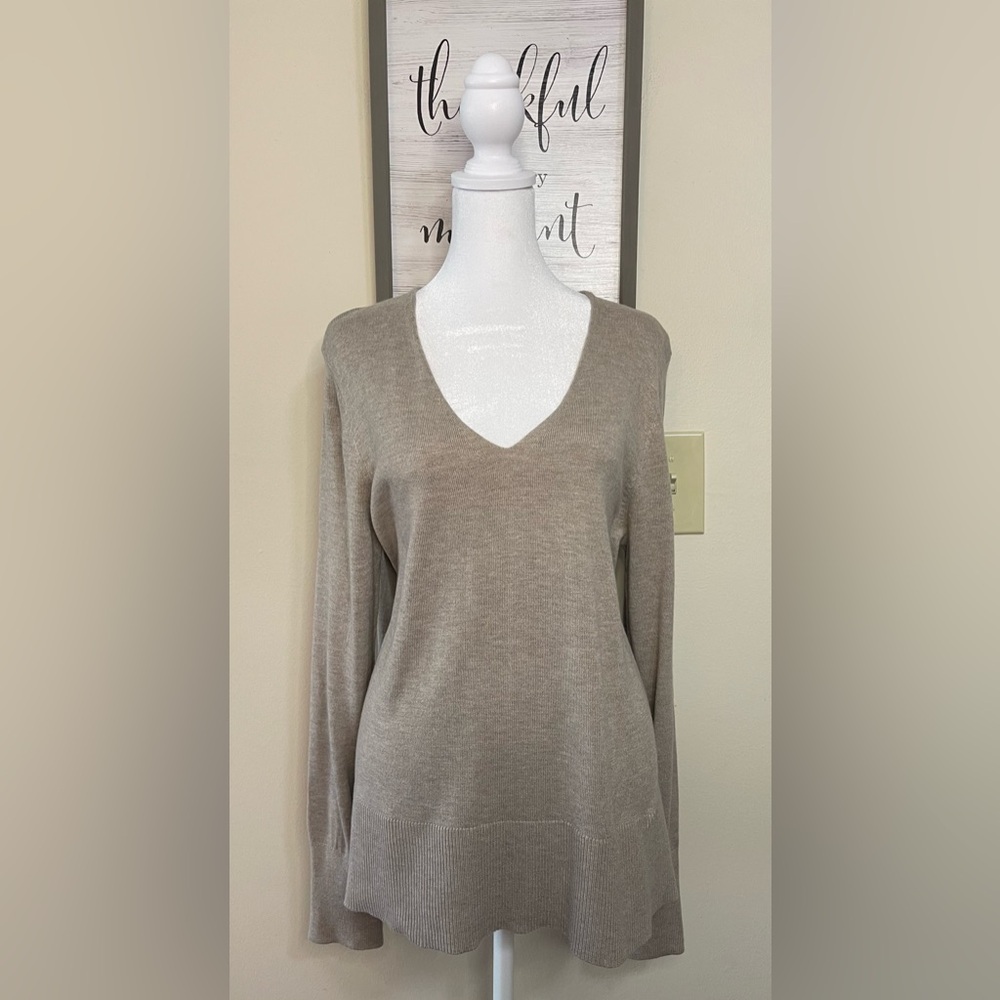 Loft Women’s V- Neck Sweater Pullover Long Sleeve Size Large. NWT